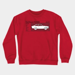 FORD ESCORT RS2000 - road test data Crewneck Sweatshirt